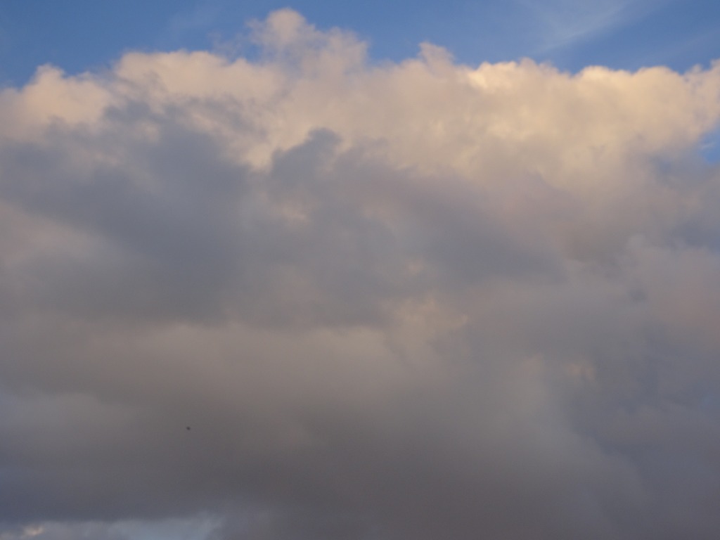 Blue sky and cotton-like clouds